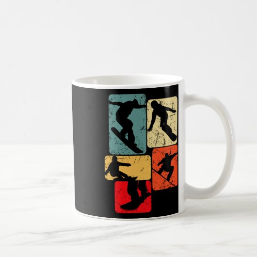 スノーボードスノーボーダースノーボーディングキッズボーイズメン コーヒーマグカップ (右)