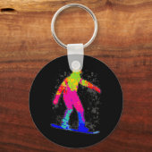 スノーボードスノーボーダースノーボーディングボーイズキッズメンズ2 キーホルダー (正面)
