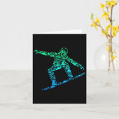 スノーボードスノーボーダースノーボーディングメンズボーイズキッズ カード (黄色い花)