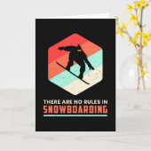 スノーボードスノーボーダーレトロギフト カード (黄色い花)