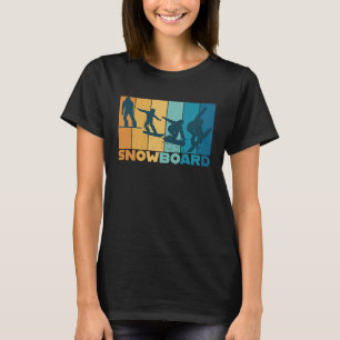 スノーボードスノーボーダーヴィンテージレトロスノーボード Tシャツ