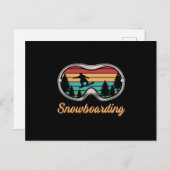 スノーボードスノーボーディングスノーボーダースキーおもしろい場 ポストカード (正面/裏面)
