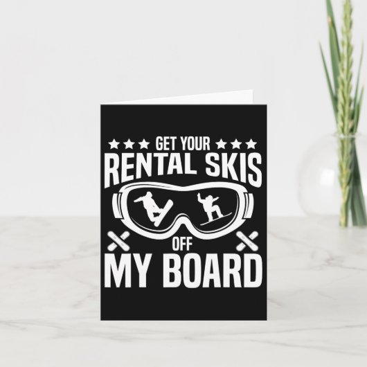 スノーボードスノーボードあなたのレンタルスキーを私から得る カード (正面)