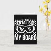 スノーボードスノーボードあなたのレンタルスキーを私から得る カード (黄色い花)