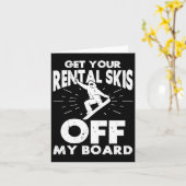 スノーボードスノーボードあなたのレンタルスキーを私から得る カード (黄色い花)