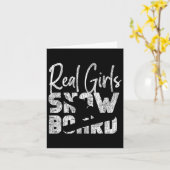 スノーボードスノーボードガール実在ヴィンテージガールズSno カード (黄色い花)