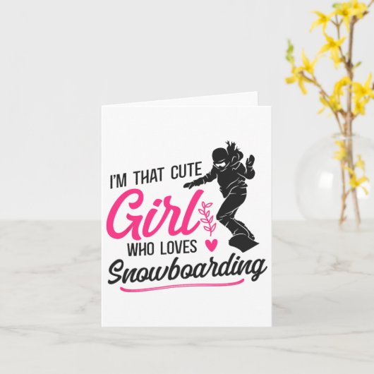 スノーボードスノーボードガール1 カード (黄色い花)