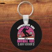 スノーボードスノーボードガールNowmal Girl Jus キーホルダー (正面)