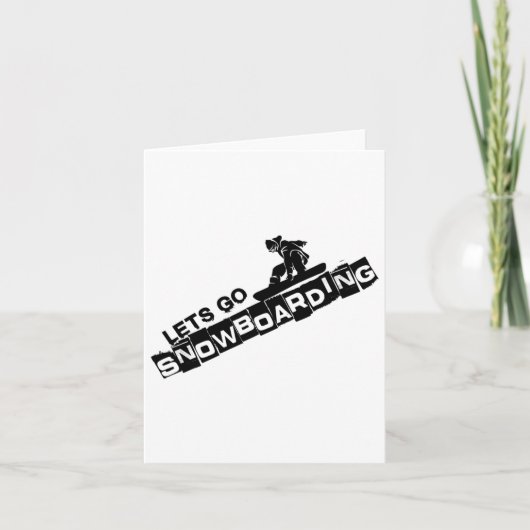 スノーボードスノーボードギフト行こう カード (正面)
