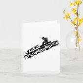 スノーボードスノーボードギフト行こう カード (黄色い花)