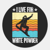 スノーボードスノーボードコーディネート私が生きるホワイトポウ ラウンドシール (正面)