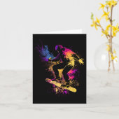 スノーボードスノーボードシルエットギフト カード (黄色い花)