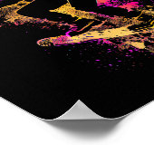 スノーボードスノーボードシルエットギフト ポスター (角)