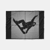 スノーボードスノーボードスキリフトスノーボーダー フリースブランケット (正面(横))