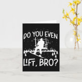 スノーボードスノーボードスキートリフトDo You Even Lift1 カード (黄色い花)