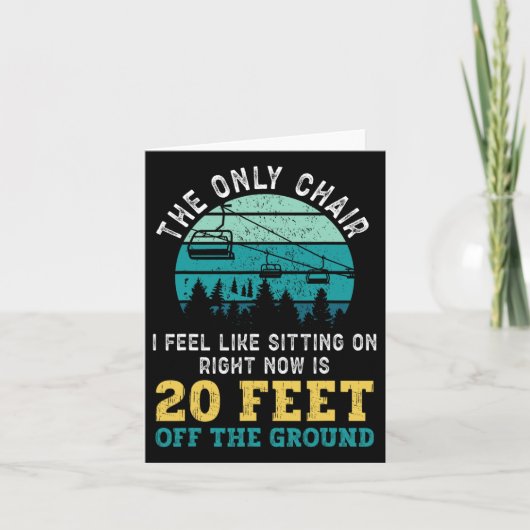 スノーボードスノーボードスキーリフトヴィンテージレトロThe カード (正面)