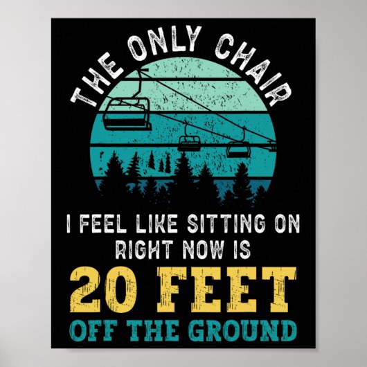 スノーボードスノーボードスキーリフトヴィンテージレトロThe ポスター (正面)