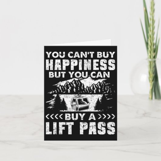 スノーボードスノーボードスノーボードスキートリフトヴィンテージできない カード (正面)