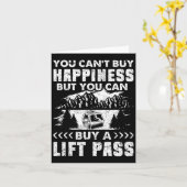 スノーボードスノーボードスノーボードスキートリフトヴィンテージできない カード (黄色い花)