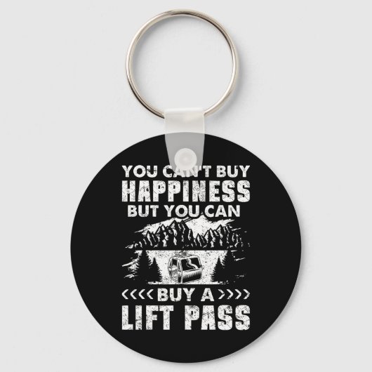 スノーボードスノーボードスノーボードスキートリフトヴィンテージできない キーホルダー (正面)