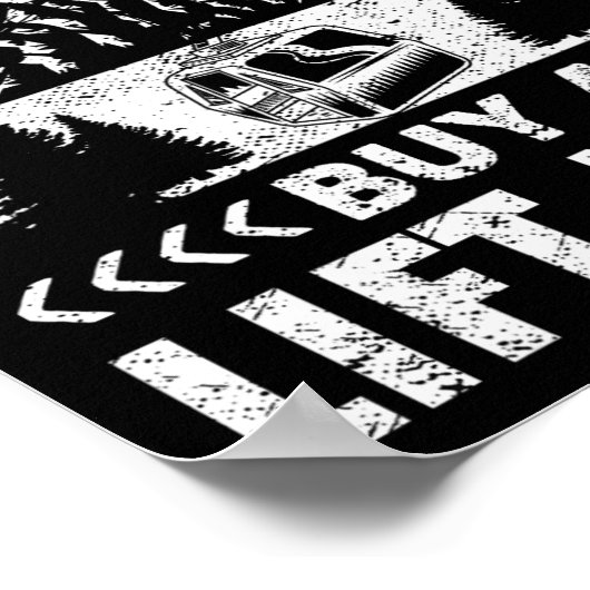 スノーボードスノーボードスノーボードスキートリフトヴィンテージできない ポスター (角)