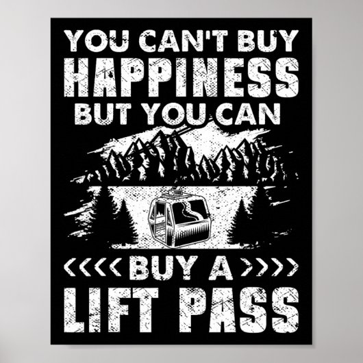 スノーボードスノーボードスノーボードスキートリフトヴィンテージできない ポスター (正面)