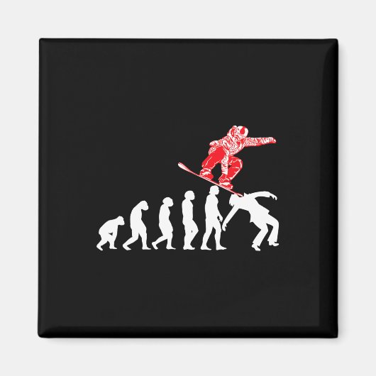 スノーボードスノーボードスノーボード マグネット (正面)