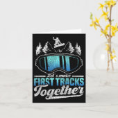 スノーボードスノーボードトーグのファーストトラックを作ろう カード (黄色い花)