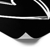 スノーボードスノーボードハートヴィンテージ1 ポスター (角)