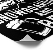 スノーボードスノーボードビールヴィンテージ今日のGood M ポスター (角)