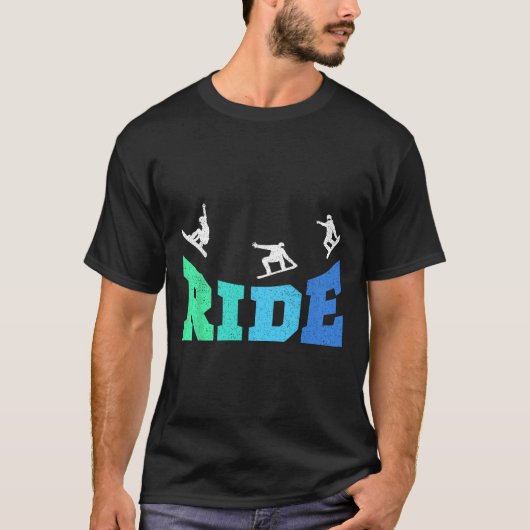 スノーボードスノーボードボーイズキッズに乗る Tシャツ (正面)