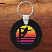 スノーボードスノーボードメンズウィンタースポーツ女子 キーホルダー (正面)