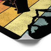 スノーボードスノーボードレトロヴィンテージレトロマウンテン ポスター (角)