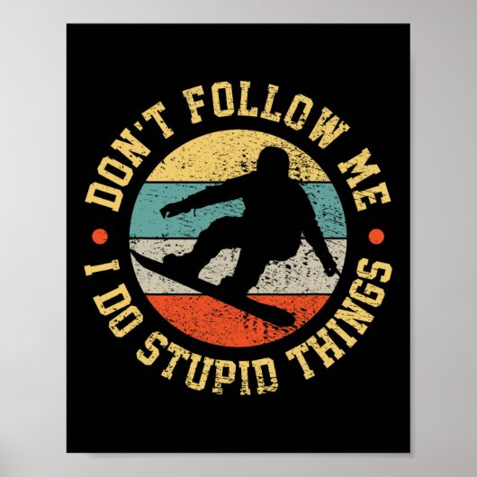 スノーボードスノーボードレトロヴィンテージ ポスター (正面)