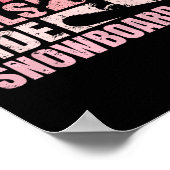 スノーボードスノーボードヴィンテージガールライド実在ガールー ポスター (角)