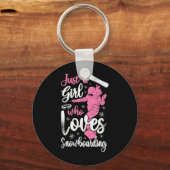 スノーボードスノーボードヴィンテージガール2 キーホルダー (正面)