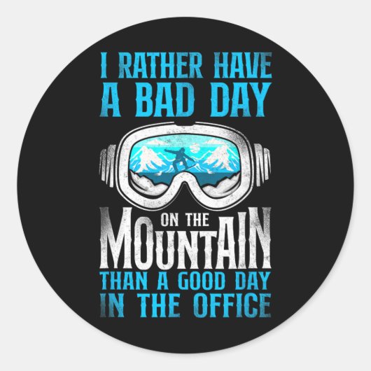 スノーボードスノーボードヴィンテージゴーグルマウンテン ラウンドシール (正面)