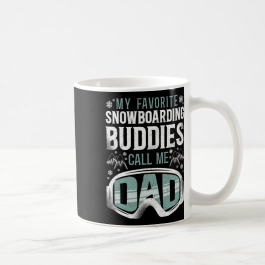 スノーボードスノーボードヴィンテージパパ コーヒーマグカップ (右)
