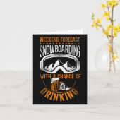 スノーボードスノーボードヴィンテージビール1 カード (黄色い花)