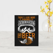 スノーボードスノーボードヴィンテージビール カード (黄色い花)