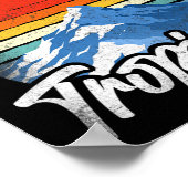 スノーボードスノーボードヴィンテージマウンテンウィンタースキー ポスター (角)