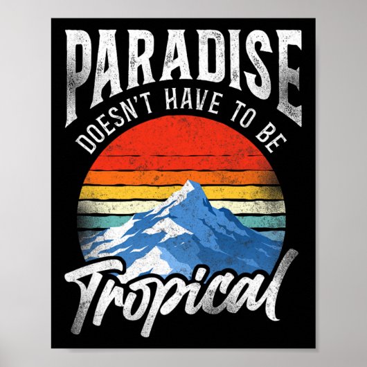 スノーボードスノーボードヴィンテージマウンテンウィンタースキー ポスター (正面)