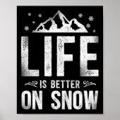 スノーボードスノーボードヴィンテージマウンテンスキースキー ポスター (正面)