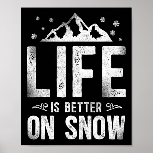 スノーボードスノーボードヴィンテージマウンテンスキースキー ポスター (正面)