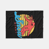 スノーボードスノーボードヴィンテージレトロバニーガール フリースブランケット (正面(横))