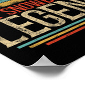 スノーボードスノーボードヴィンテージレトロパパ ポスター (角)