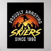 スノーボードスノーボードヴィンテージレトロ誇らしげに不快感 ポスター (正面)