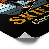 スノーボードスノーボードヴィンテージレトロ誇らしげに不快感 ポスター (角)