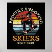 スノーボードスノーボードヴィンテージレトロ誇らしげに不快感 ポスター (正面)