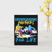 スノーボードスノーボード結婚妻の夫スノーブ カード (黄色い花)